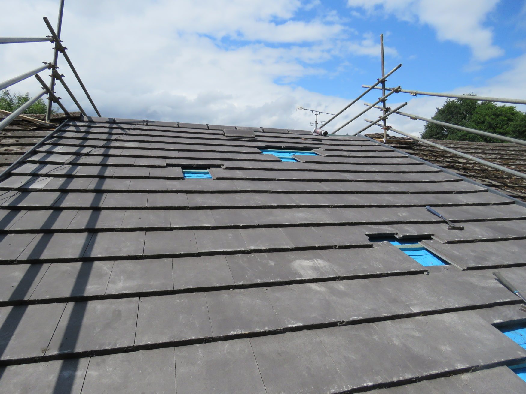 Natural slate roof repair in Saltash