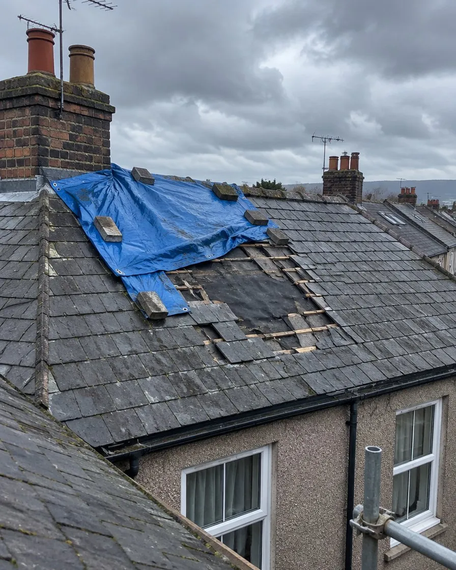 Storm damage and insurance work in Saltash